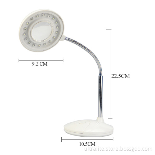 modern LED mini table/desktop magnifying lamp